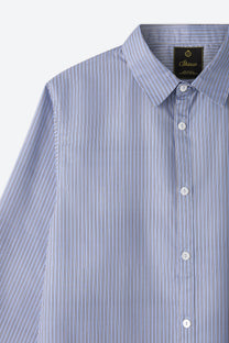 Blue Pinstripe Office Shirt