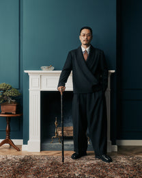 Black Japanese Wool Balloon Trousers