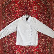 Men's Blue and White Shirt