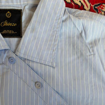Men's Blue and White Shirt