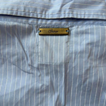 Men's Blue and White Shirt