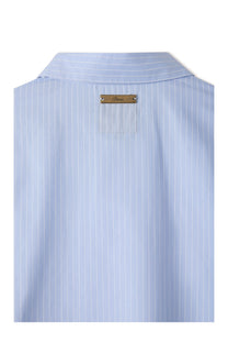 Hattori Blue Pinstripe Button Up Shirt