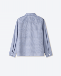 Blue Pinstripe Office Shirt