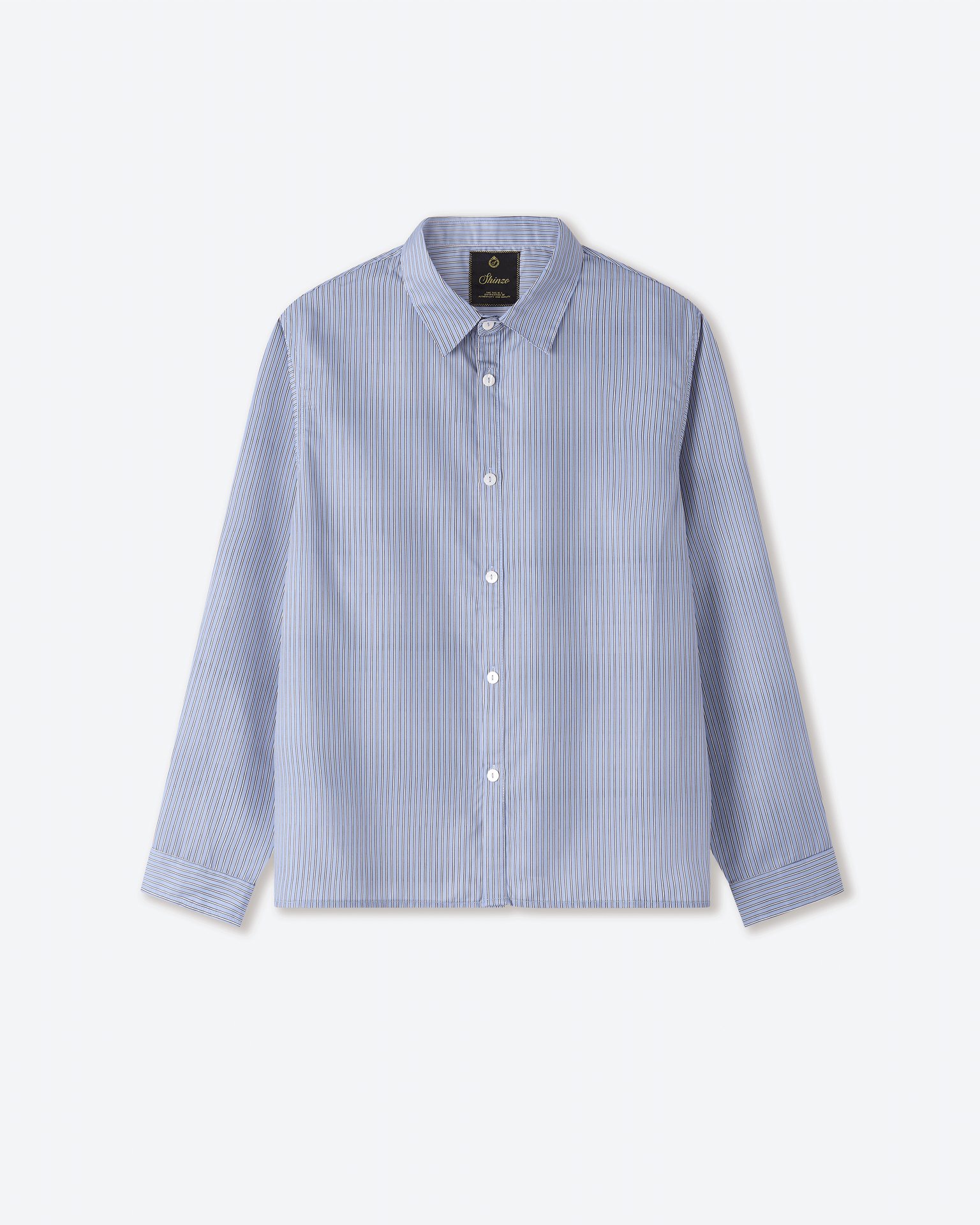 Blue Pinstripe Office Shirt