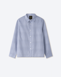 Blue Pinstripe Office Shirt