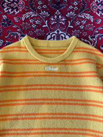 Yellow Striped Knit back