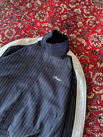 Navy Blue Pinstripe Track Jacket - IMG_6347
