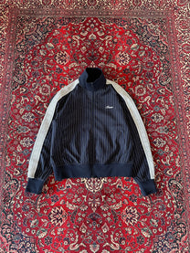 Navy Blue Pinstripe Track Jacket - IMG_6344