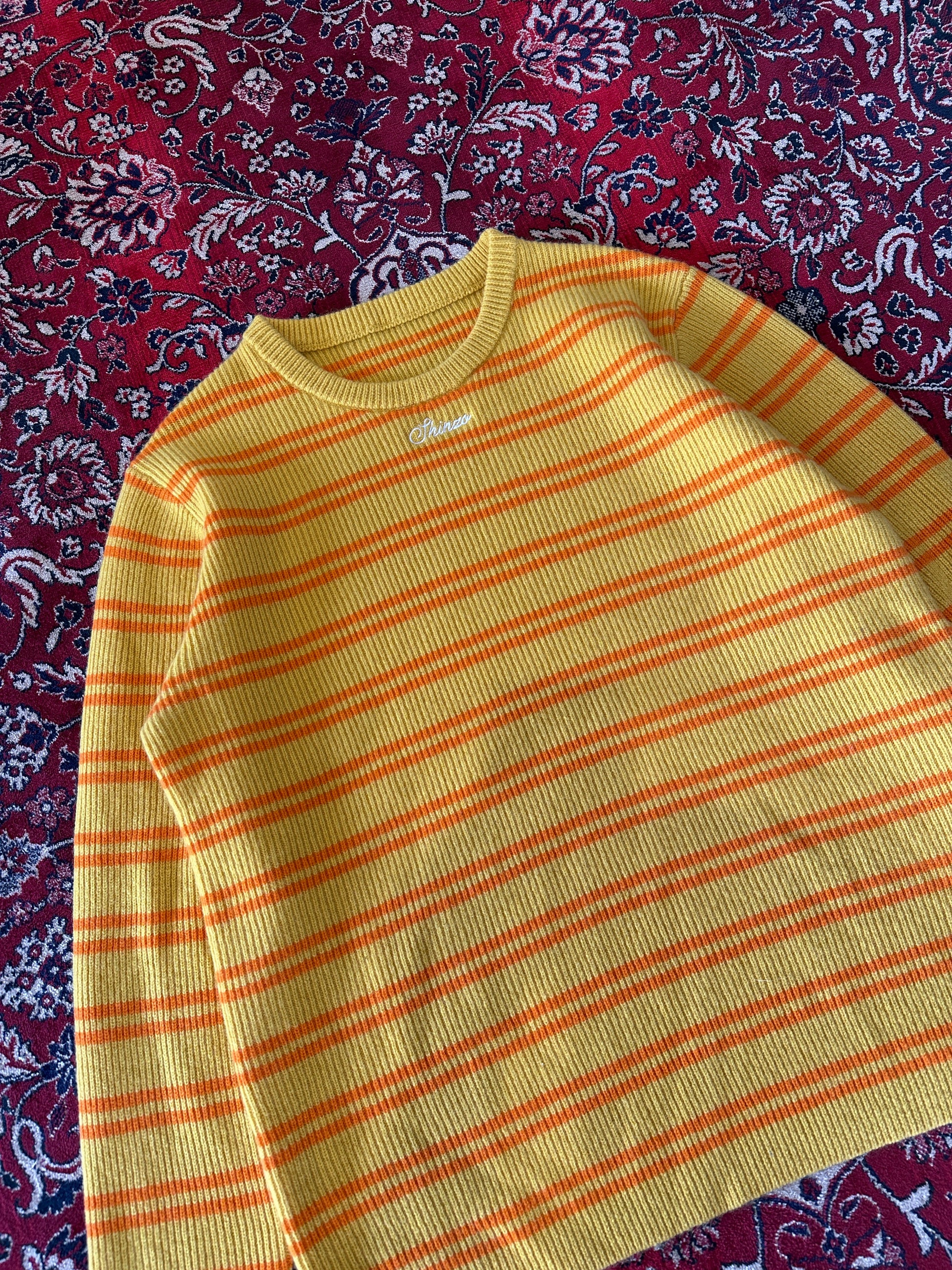 Yellow Striped Knit detail