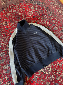 Navy Blue Pinstripe Track Jacket - IMG_6346